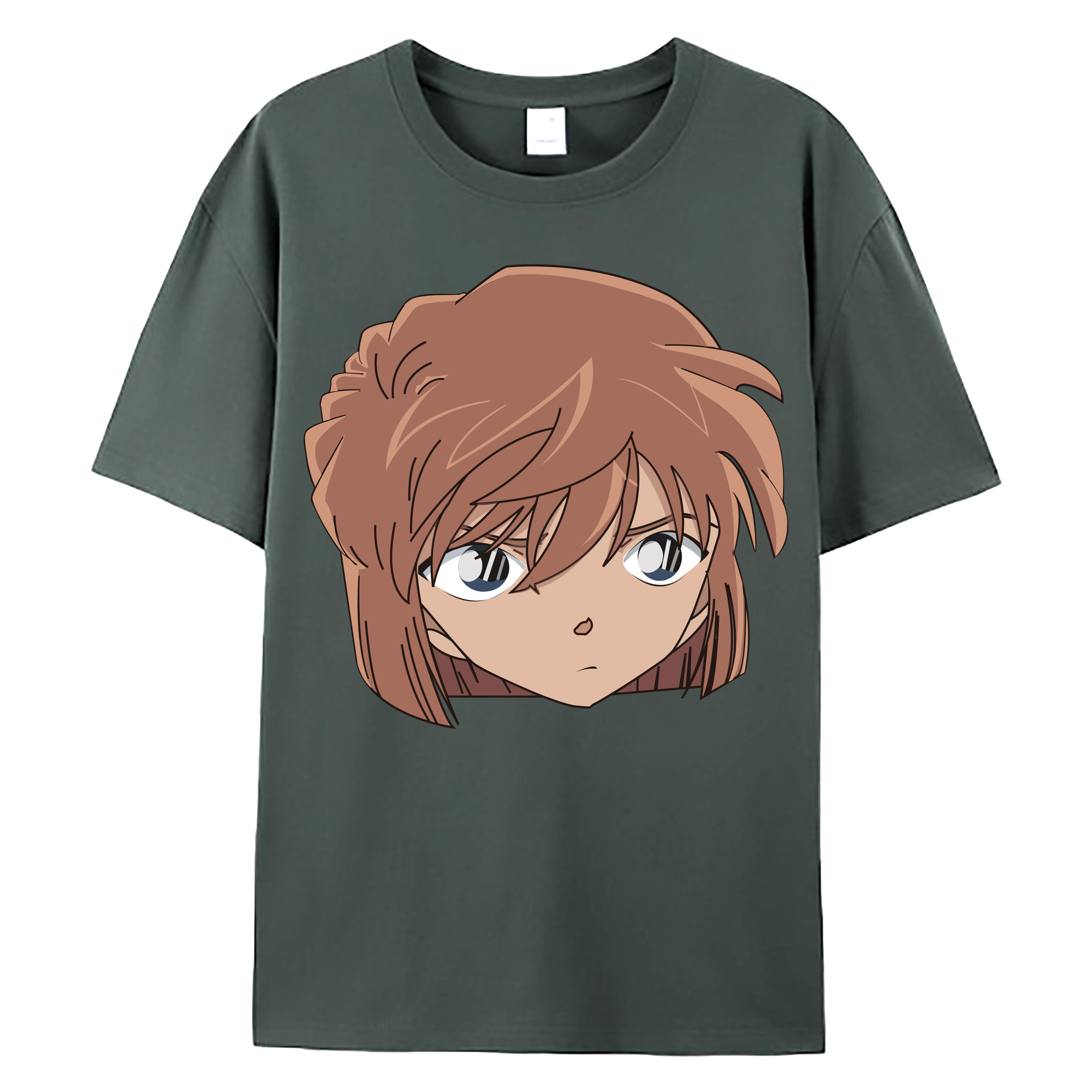 （画像用） 名探偵コナン 灰原 哀 はいばら あい Detective Conan Anita Hailey、Vi Graythorn Haibara Ai 綿100％ メンズ半袖Tシャツ｜肌触りやわらか＆通気性